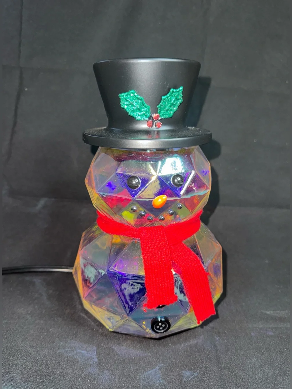 ✨🆕 NIB Iridescent Scentsy Snow Stopper Prismatic Snowman Warmer